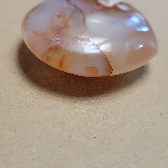 Flower Agate Heart - Picture 3 of 4